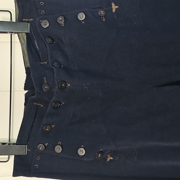 Vintage US Navy 1940s Blue Wool High-Waisted Sailor Trousers Womens 30 Classical - Picture 5 of 16